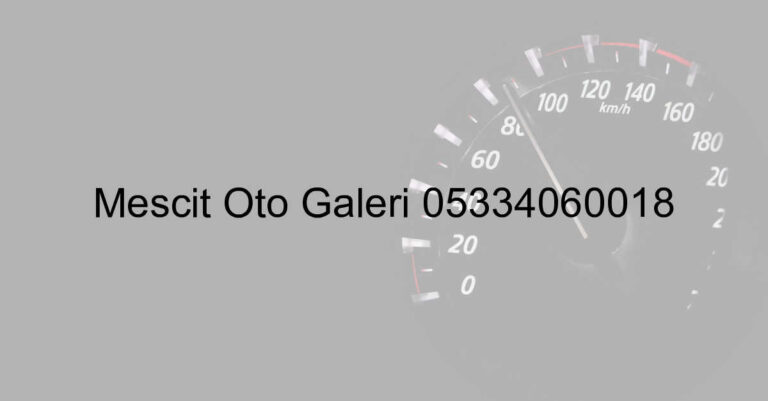 Mescit Oto Galeri 05334060018